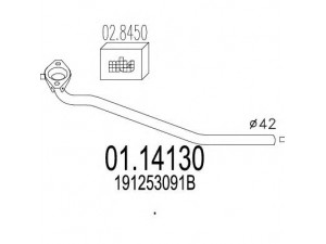 MTS 01.14130 išleidimo kolektorius 
 Išmetimo sistema -> Išmetimo vamzdžiai
191253091B