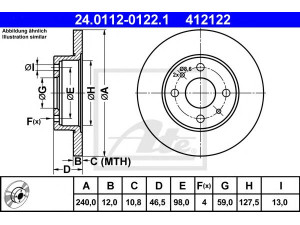 ATE 24.0112-0122.1 stabdžių diskas 
 Dviratė transporto priemonės -> Stabdžių sistema -> Stabdžių diskai / priedai
5961814, 71738423