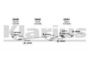 KLARIUS 790015E išmetimo sistema 
 Išmetimo sistema -> Išmetimo sistema, visa