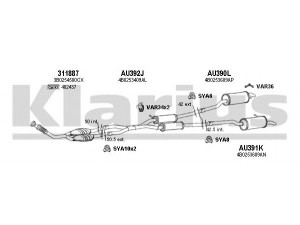 KLARIUS 940665U išmetimo sistema 
 Išmetimo sistema -> Išmetimo sistema, visa