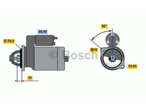 BOSCH 0 986 020 701 starteris 
 Elektros įranga -> Starterio sistema -> Starteris
M 001 T 72081, M 1 T 72081, 23300 77A01