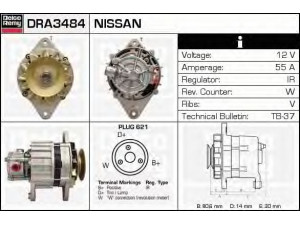 DELCO REMY DRA3484N kintamosios srovės generatorius 
 Elektros įranga -> Kint. sr. generatorius/dalys -> Kintamosios srovės generatorius
1516906R, 23100-D9701, 23100-D9704