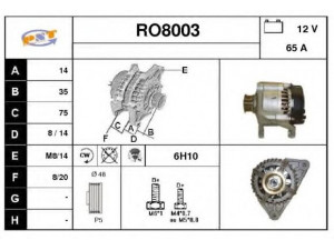 SNRA RO8003 kintamosios srovės generatorius