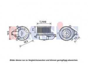 AKS DASIS 740193N elektrovariklis, vidinis pūtiklis 
 Šildymas / vėdinimas -> Orpūtė/dalys
644185