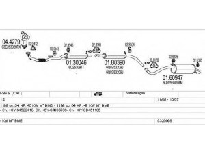 MTS C320098010766 išmetimo sistema 
 Išmetimo sistema -> Išmetimo sistema, visa