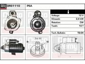 DELCO REMY DRS1110 starteris 
 Elektros įranga -> Starterio sistema -> Starteris
555833, 558033, 580233, 580272