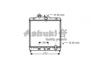 ASHUKI H553-02 radiatorius, variklio aušinimas 
 Aušinimo sistema -> Radiatorius/alyvos aušintuvas -> Radiatorius/dalys
19010-P01-004, 19010-P01-004/014