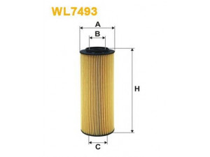 WIX FILTERS WL7493 alyvos filtras 
 Techninės priežiūros dalys -> Techninės priežiūros intervalai
263203A001