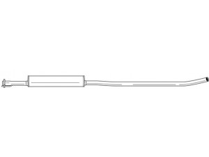 AKS DASIS SG40479 vidurinis duslintuvas 
 Išmetimo sistema -> Duslintuvas
852414