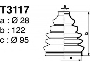 DEPA T3117 gofruotoji membrana, kardaninis velenas
5390638