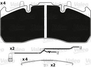 VALEO 882243 stabdžių trinkelių rinkinys, diskinis stabdys 
 Techninės priežiūros dalys -> Papildomas remontas
20568712, 20568715, 5001864365