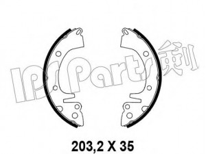 IPS Parts IBL-4512 stabdžių trinkelė 
 Stabdžių sistema -> Būgninis stabdys -> Stabdžių įdėklas/ trinkelė
MA161872, MB004062, 58215-11100