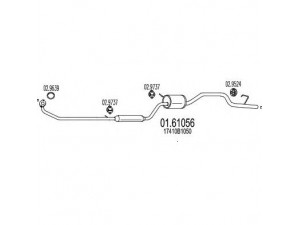 MTS 01.61056 galinis duslintuvas 
 Išmetimo sistema -> Duslintuvas
17410B1050