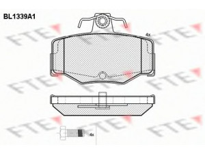 FTE BL1339A1 stabdžių trinkelių rinkinys, diskinis stabdys 
 Techninės priežiūros dalys -> Papildomas remontas
44060-3F025, 44060-3F085, 44060-70J25