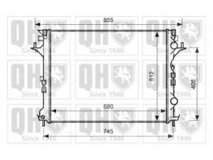 QUINTON HAZELL QER2606 radiatorius, variklio aušinimas 
 Aušinimo sistema -> Radiatorius/alyvos aušintuvas -> Radiatorius/dalys
82 00 433 512