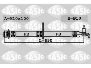 SASIC 6606113 stabdžių žarnelė 
 Stabdžių sistema -> Stabdžių žarnelės
90947W2023