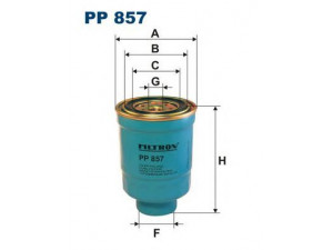 FILTRON PP857 kuro filtras 
 Techninės priežiūros dalys -> Papildomas remontas
801481, YL4J9155BA, 16400VB201
