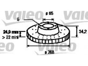 VALEO 197230 stabdžių diskas 
 Dviratė transporto priemonės -> Stabdžių sistema -> Stabdžių diskai / priedai
1J0615301C, 1J0615301R, 6R0615301A