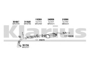 KLARIUS 210136E išmetimo sistema 
 Išmetimo sistema -> Išmetimo sistema, visa