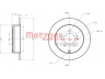 METZGER 6110197 stabdžių diskas 
 Dviratė transporto priemonės -> Stabdžių sistema -> Stabdžių diskai / priedai
1606292080, 1611500480, 1611667880