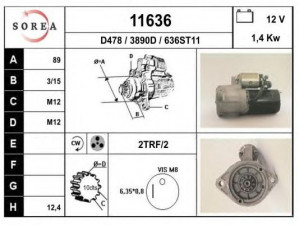 EAI 11636 starteris
PN1118400, PN2218400, M2T51281