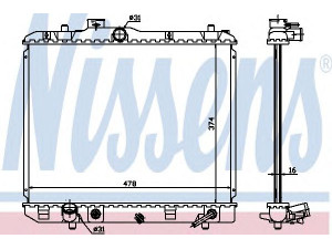 NISSENS 630706 radiatorius, variklio aušinimas 
 Aušinimo sistema -> Radiatorius/alyvos aušintuvas -> Radiatorius/dalys
17700-73KB0, 4709363, 93194258