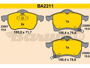 BARUM BA2211 stabdžių trinkelių rinkinys, diskinis stabdys 
 Techninės priežiūros dalys -> Papildomas remontas
16 05 009, 16 05 035, 16 05 957