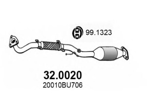 ASSO 32.0020 katalizatoriaus keitiklis 
 Išmetimo sistema -> Katalizatoriaus keitiklis
20010BU706