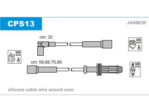 JANMOR CPS13 uždegimo laido komplektas 
 Kibirkšties / kaitinamasis uždegimas -> Uždegimo laidai/jungtys