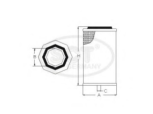 SCT Germany SB 3090 oro filtras 
 Filtrai -> Oro filtras
002 094 73 04