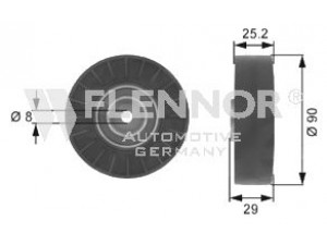 FLENNOR FU20909 kreipiantysis skriemulys, V formos rumbuotas diržas 
 Diržinė pavara -> V formos rumbuotas diržas/komplektas -> Laisvasis/kreipiamasis skriemulys
078903341J