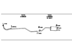 FONOS FI20001B išmetimo sistema 
 Išmetimo sistema -> Išmetimo sistema, visa