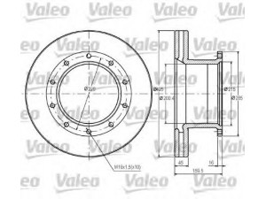 VALEO 187033 stabdžių diskas