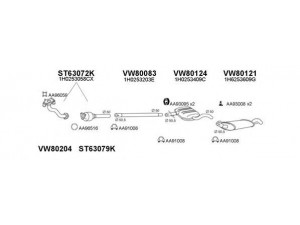 VENEPORTE 800064 išmetimo sistema 
 Išmetimo sistema -> Išmetimo sistema, visa