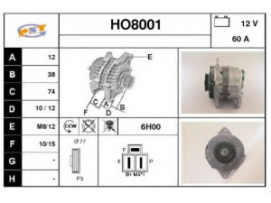 SNRA HO8001 kintamosios srovės generatorius
31100PC1004