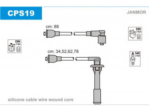 JANMOR CPS19 uždegimo laido komplektas 
 Kibirkšties / kaitinamasis uždegimas -> Uždegimo laidai/jungtys
9153767680, 5892302