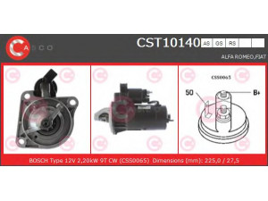 CASCO CST10140AS starteris 
 Elektros įranga -> Starterio sistema -> Starteris
46231642, 7580575, 7666135, 77671430