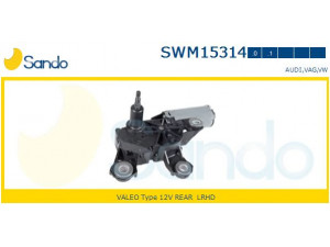 SANDO SWM15314.0 valytuvo variklis 
 Priekinio stiklo valymo sistema -> Varikliukas, priekinio stiklo valytuvai
3B9955711C, 8L0955711A, 8L0955711B
