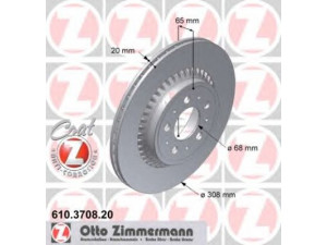 ZIMMERMANN 610.3708.20 stabdžių diskas 
 Stabdžių sistema -> Diskinis stabdys -> Stabdžių diskas
3142 315 2, 8624 926, 8624 926 5