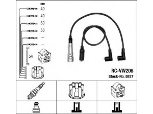 NGK 0937 uždegimo laido komplektas 
 Kibirkšties / kaitinamasis uždegimas -> Uždegimo laidai/jungtys