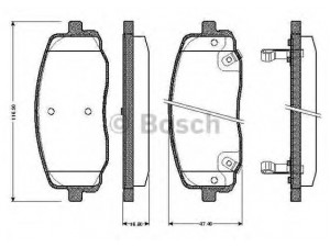 BOSCH 0 986 TB2 891 stabdžių trinkelių rinkinys, diskinis stabdys 
 Techninės priežiūros dalys -> Papildomas remontas
58101 0XA01, 58101 0XA10, 5810107A00