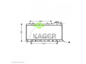 KAGER 31-1032 radiatorius, variklio aušinimas 
 Aušinimo sistema -> Radiatorius/alyvos aušintuvas -> Radiatorius/dalys
45111FC340