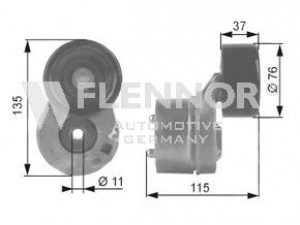 FLENNOR FS23960 įtempiklio skriemulys, V formos rumbuotas diržas 
 Diržinė pavara -> V formos rumbuotas diržas/komplektas -> Įtempiklio skriemulys
1119954, 1333203, 1755162, YC1E6A228AF