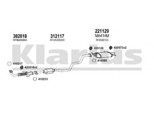 KLARIUS 570305E išmetimo sistema 
 Išmetimo sistema -> Išmetimo sistema, visa