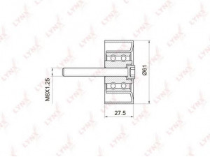 LYNXauto PB-3027 kreipiantysis skriemulys, paskirstymo diržas 
 Diržinė pavara -> Paskirstymo diržas/komplektas -> Laisvasis/kreipiamasis skriemulys
56 36 978, 71739801, 24436052