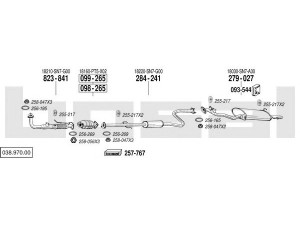 BOSAL 038.970.00 išmetimo sistema 
 Išmetimo sistema -> Išmetimo sistema, visa