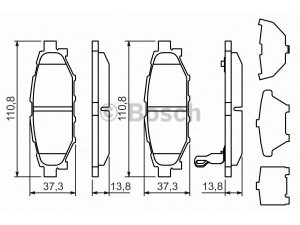 BOSCH 0 986 494 444 stabdžių trinkelių rinkinys, diskinis stabdys 
 Techninės priežiūros dalys -> Papildomas remontas
26696AG050, 26696 AG010, 26696 AG030