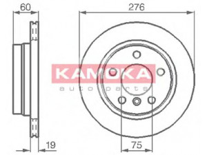 KAMOKA 1031662 stabdžių diskas 
 Stabdžių sistema -> Diskinis stabdys -> Stabdžių diskas
34211162315