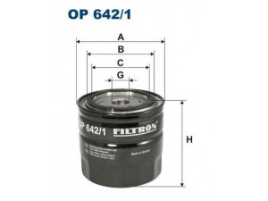 FILTRON OP642/1 alyvos filtras 
 Techninės priežiūros dalys -> Techninės priežiūros intervalai
8200007832, X622