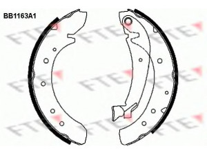 FTE BB1163A1 stabdžių trinkelių komplektas 
 Techninės priežiūros dalys -> Papildomas remontas
4241H5, 4241N4, 77362428, 9467549388